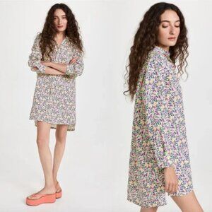 Frank & Eileen Hunter linen floral shirt dress szXS